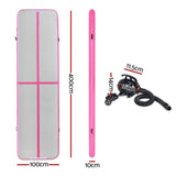 NNEDSZ Everfit 4X1M Airtrack Inflatable Air Track Tumbling Mat W/Pump Floor Gymnastics