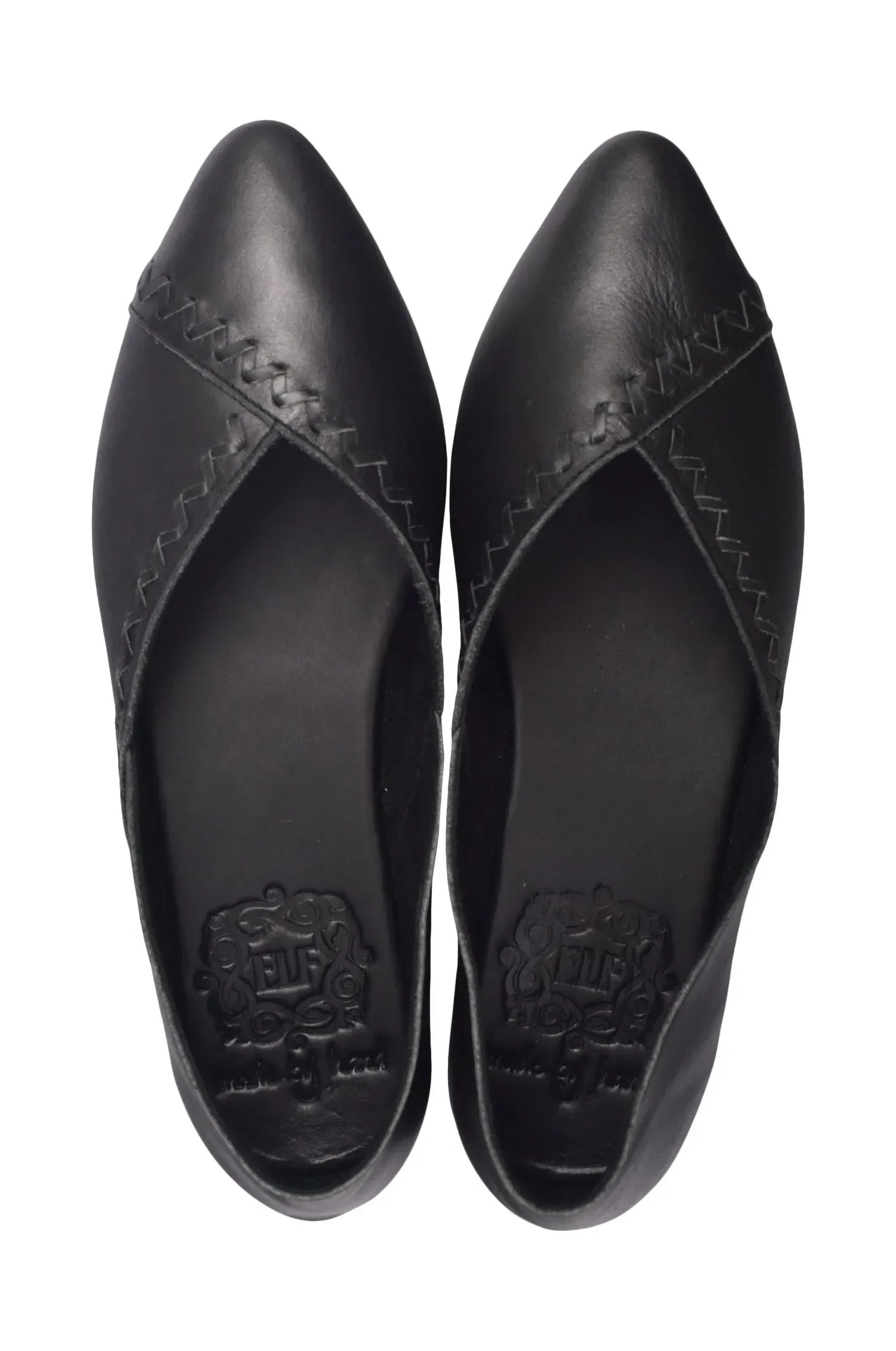 Elle Pointy Toe Leather Ballet Flats - Modz Designs
