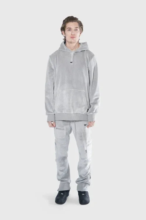 Metal Logo Velour Flared Sweatpants - Modz Designs