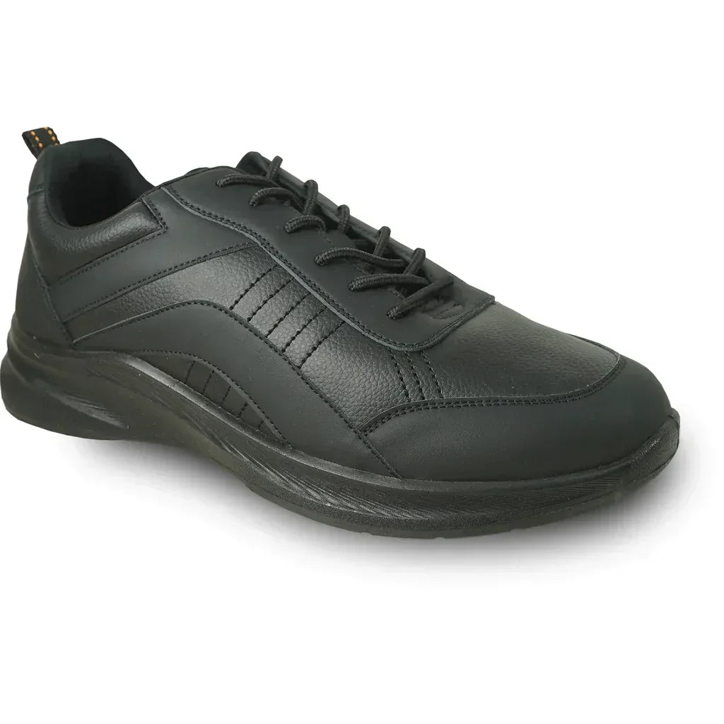 VANGELO Men Slip Resistant Shoe JIMMY-4 Black - Modz Designs