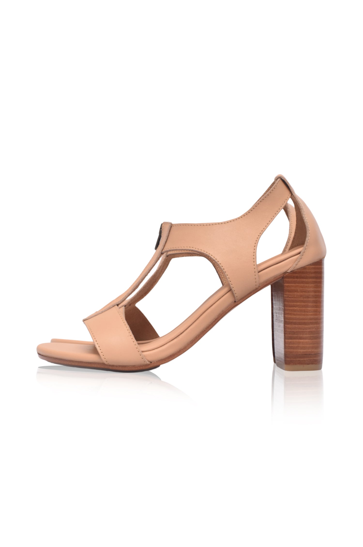 Makoa Block Heel Leather Sandals