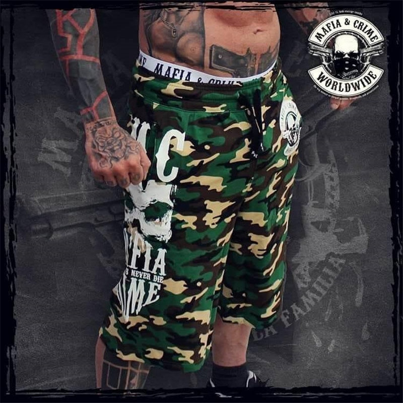 Mens summer fitness camouflage shorts fashion Casual Calf-Length Sweatpants male Joggers Workout Cotton Brand Short Trousers