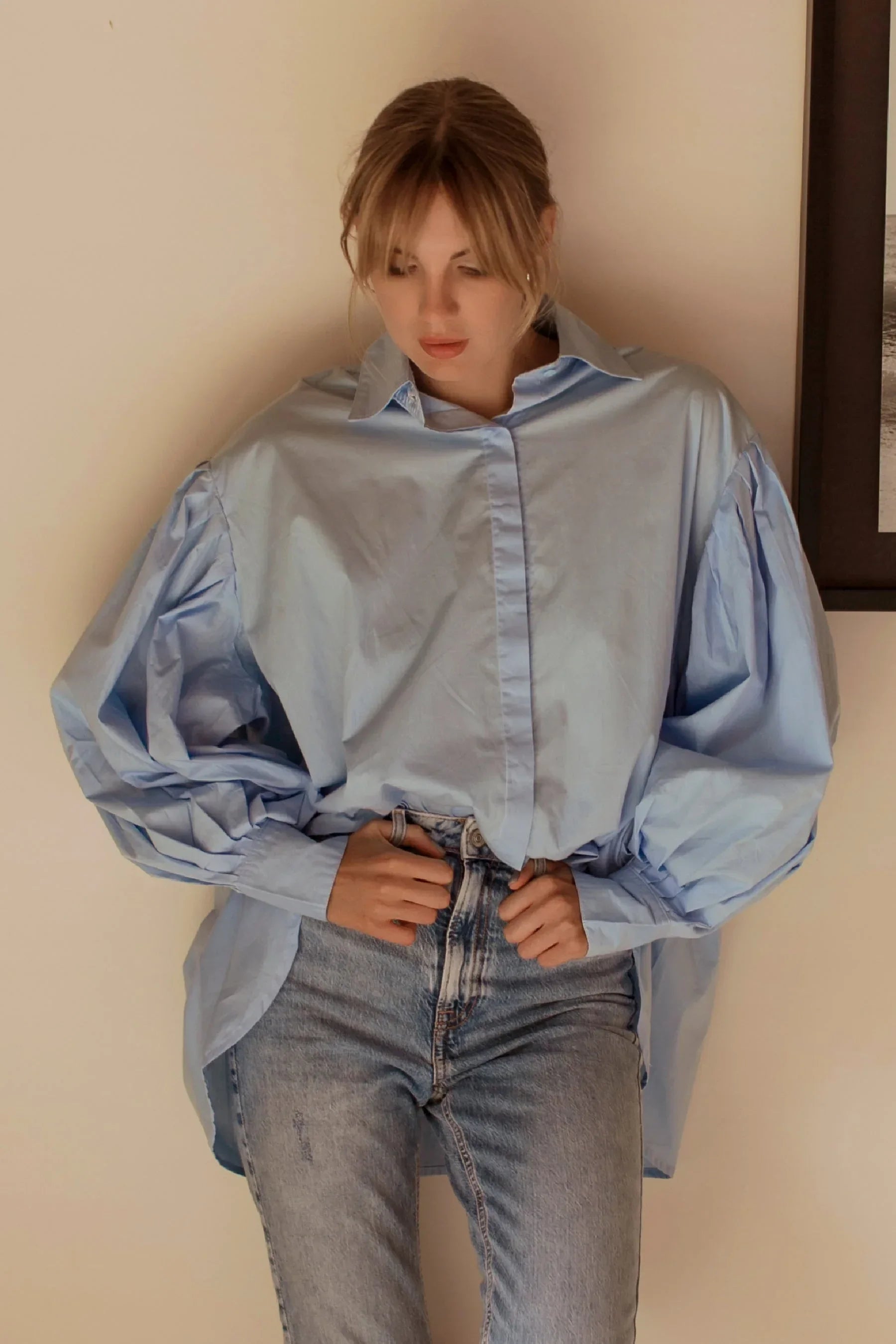 Merci Balloon Sleeve Oversized Shirt - Modz Designs