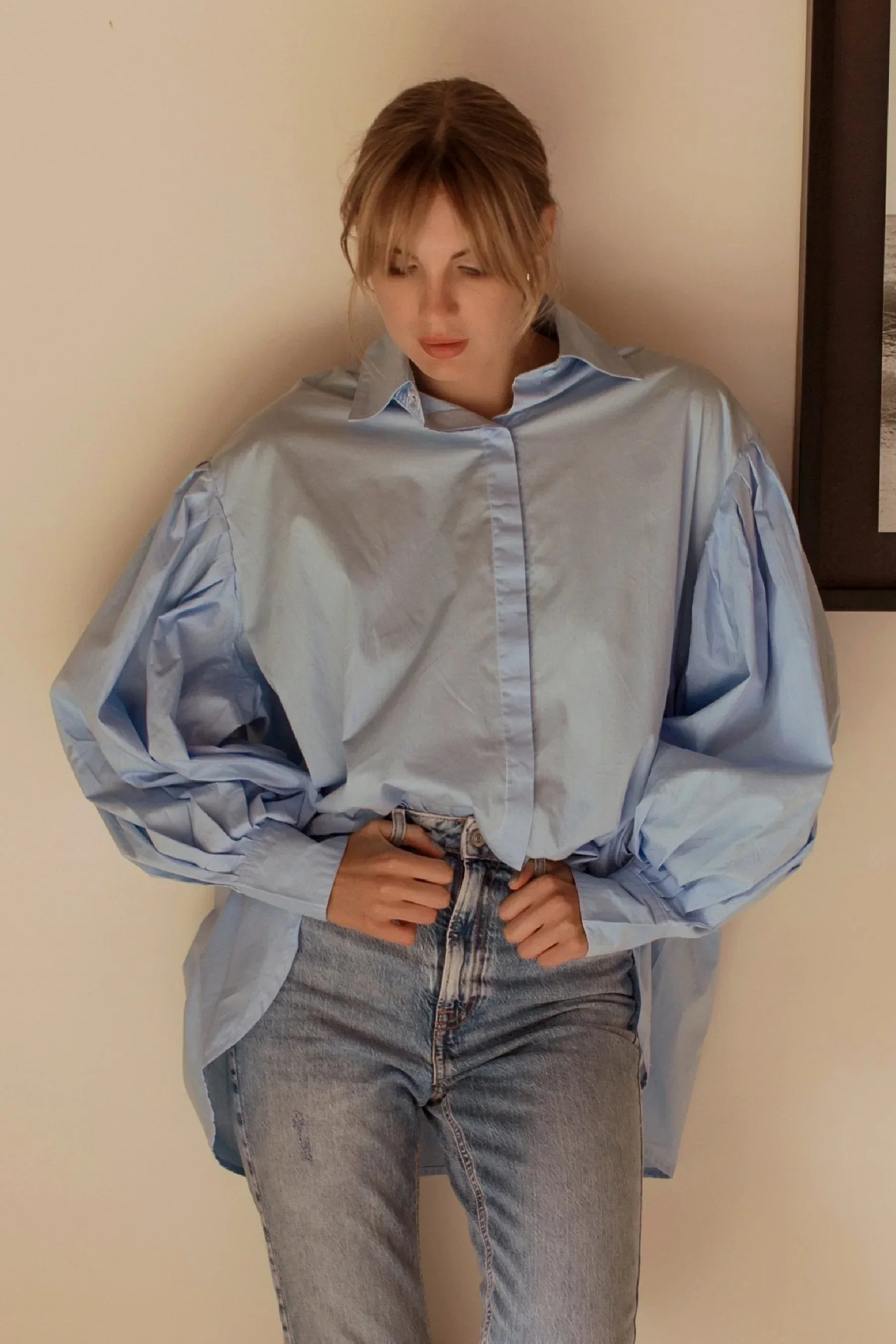 Merci Balloon Sleeve Oversized Shirt - Modz Designs