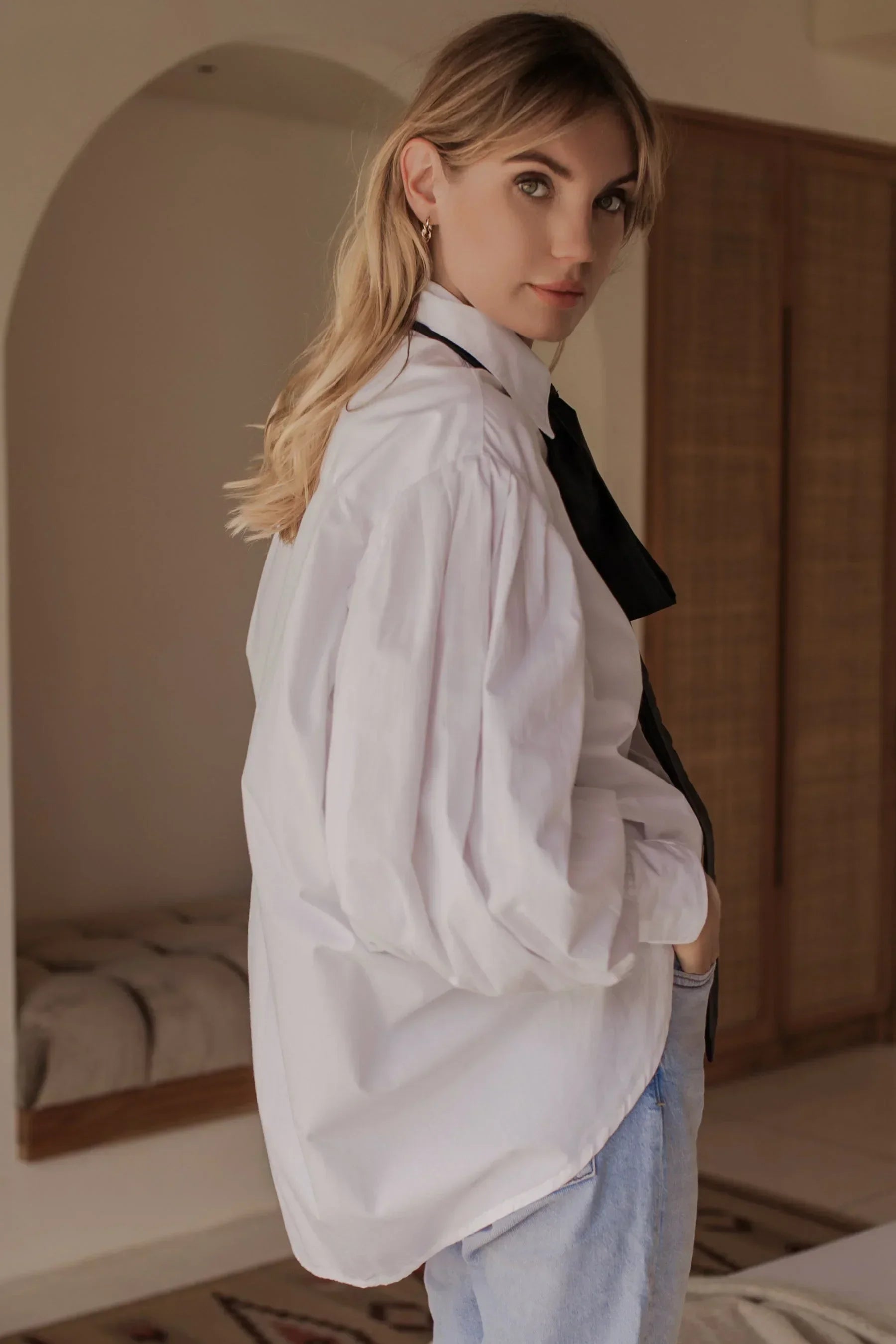 Merci Balloon Sleeve Oversized Shirt - Modz Designs