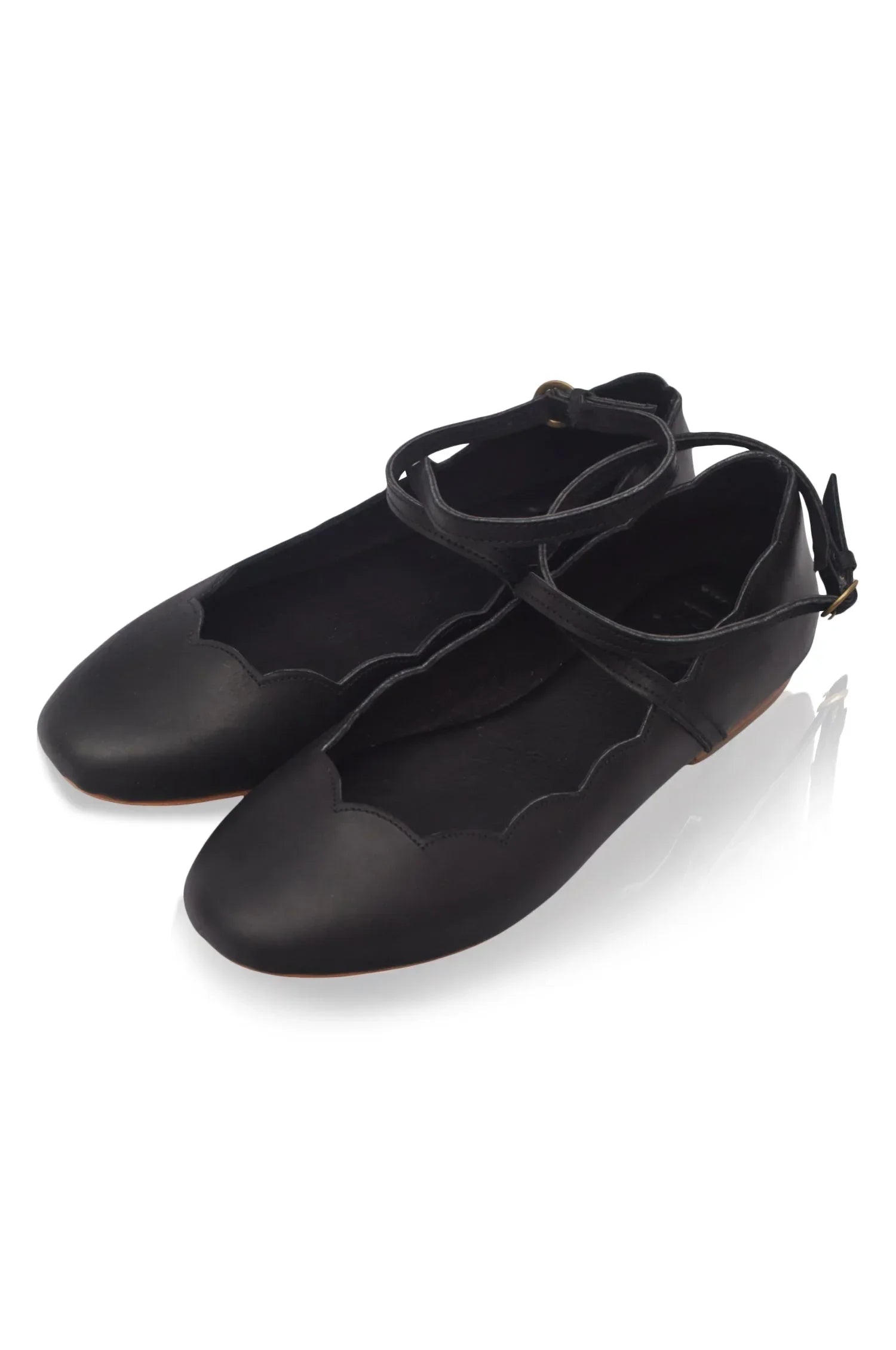 Myrelle Criss-Cross Leather Ballet Flats - Modz Designs