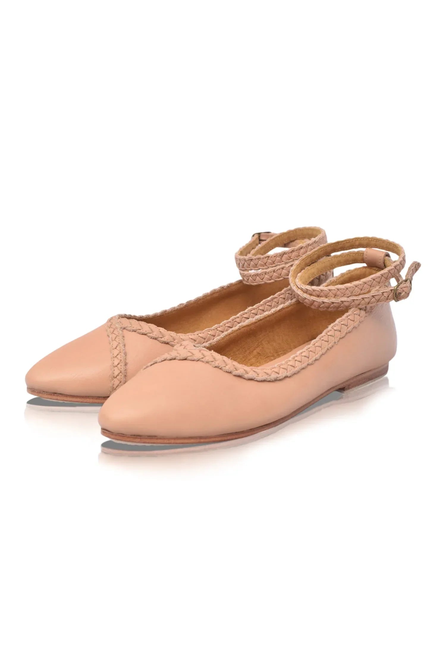 Soiree Pointy Toe Leather Ballet Flats - Modz Designs