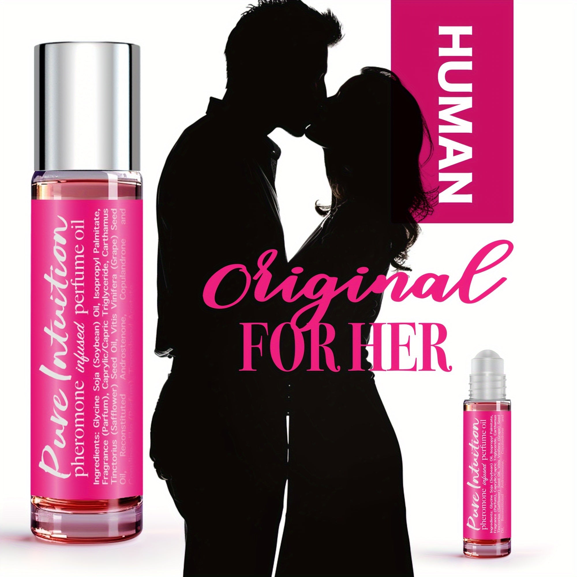 Infused Pheromone Perfume Oil Cologne in a stylish bottle, designed for enhanced attraction and connection.