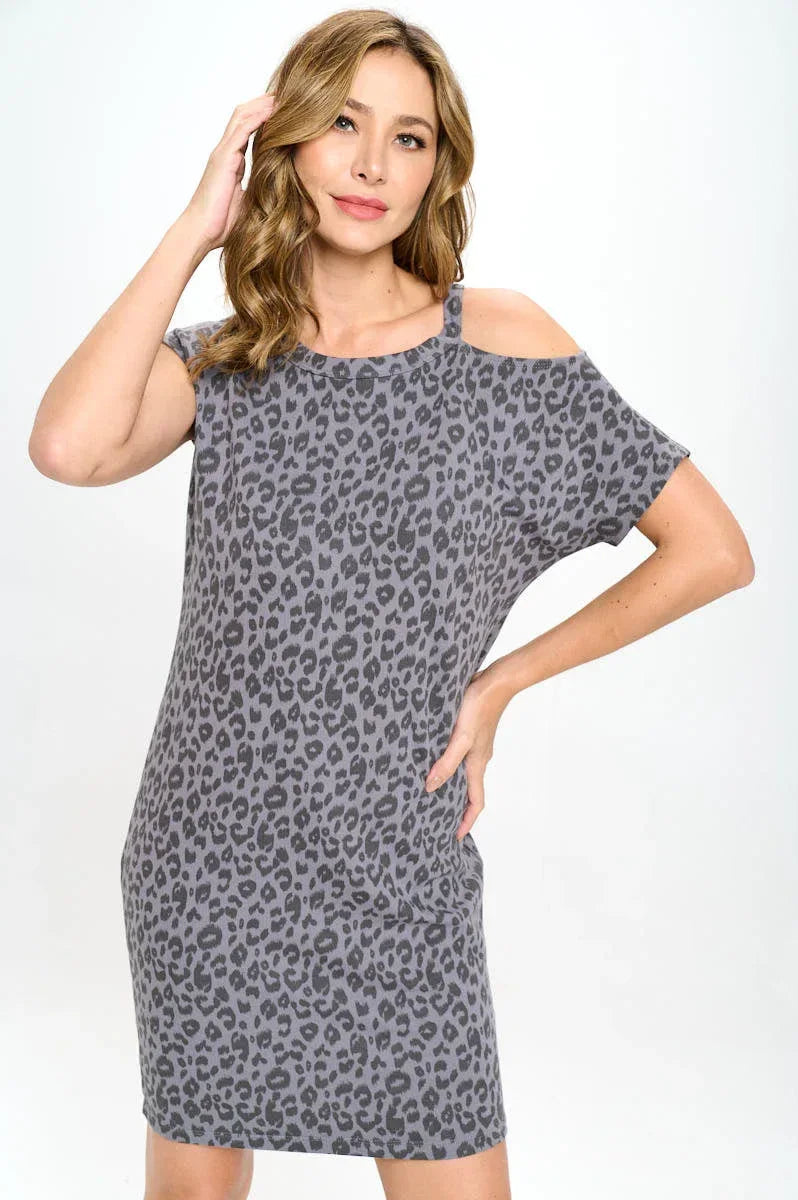 ANIMAL PRINT ONE SHOULDER DRESS - Modz Designs