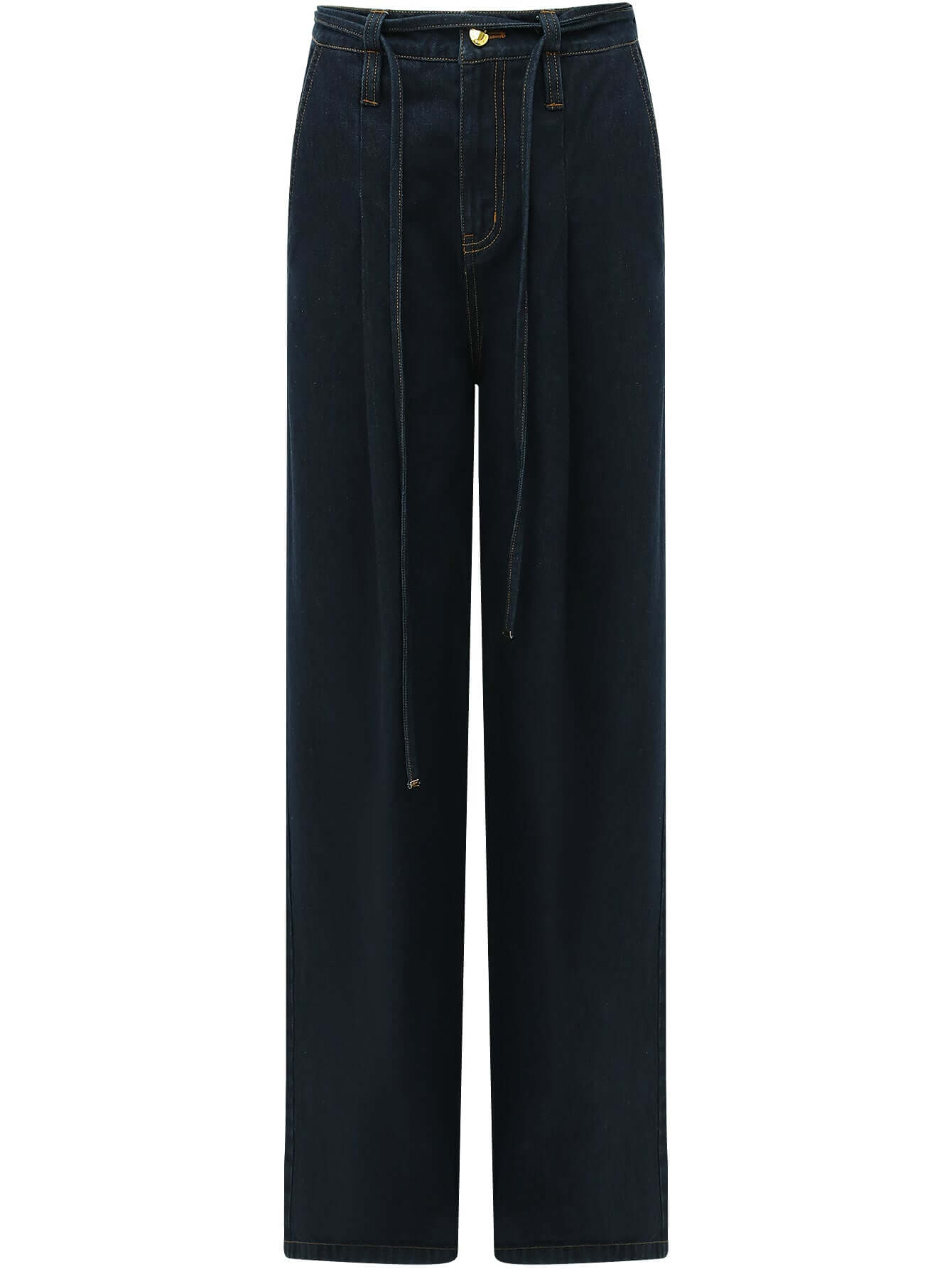 High-Waisted Straight Leg Jeans in Navy - Modz Designs