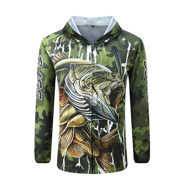 Fishing t Shirts Anti UV Sun Protection Long Sleeve mens Camouflage Fishing Jacket Set Shirt Clothing Clothes Big
