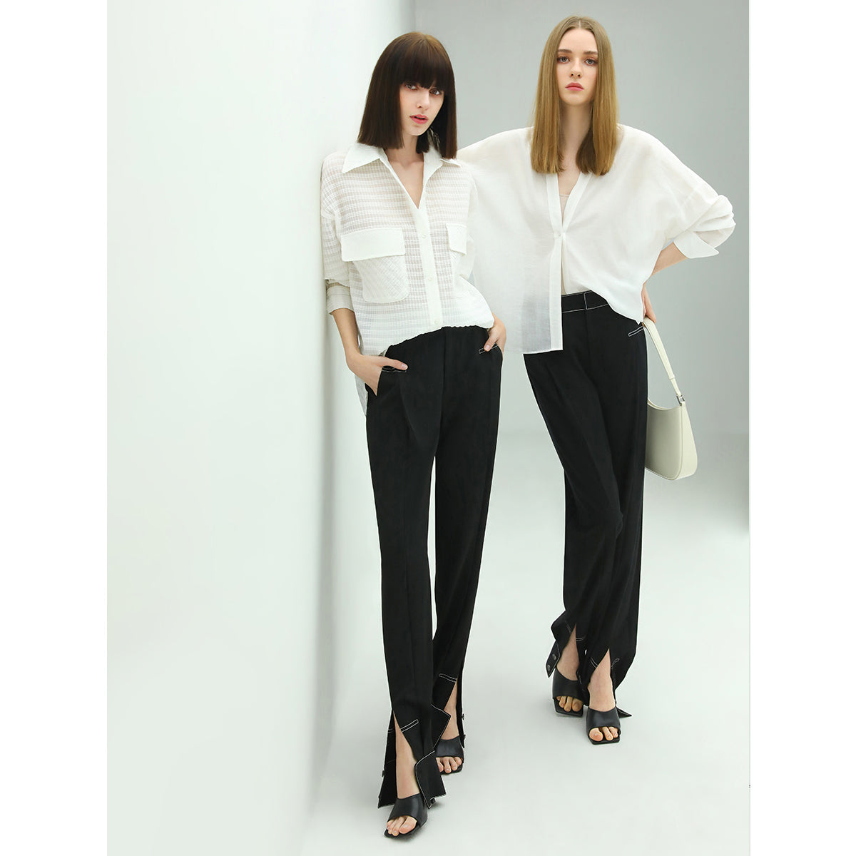 Stylish Black Pants with Front Ankle Slits - Modz Designs