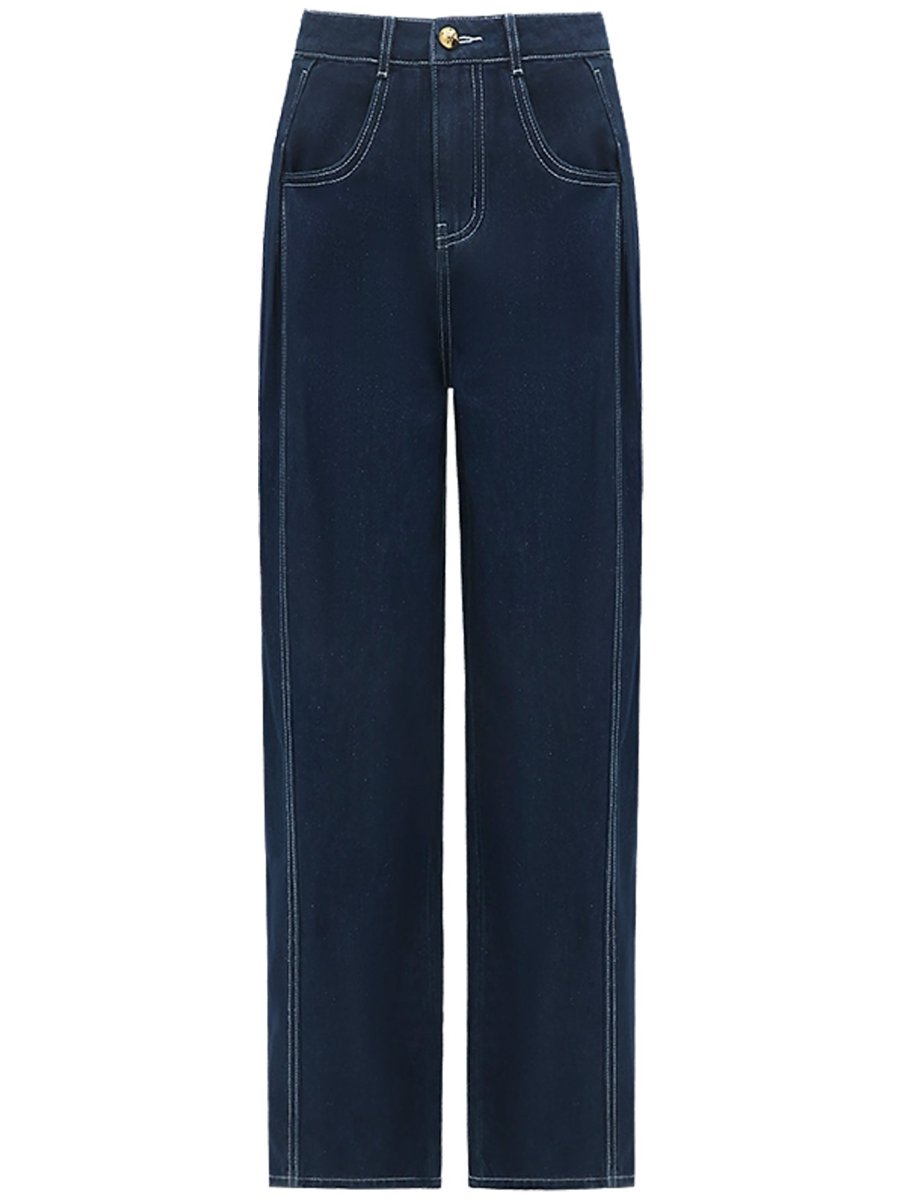 Vintage Dark Blue Straight Cut Jeans - Modz Designs