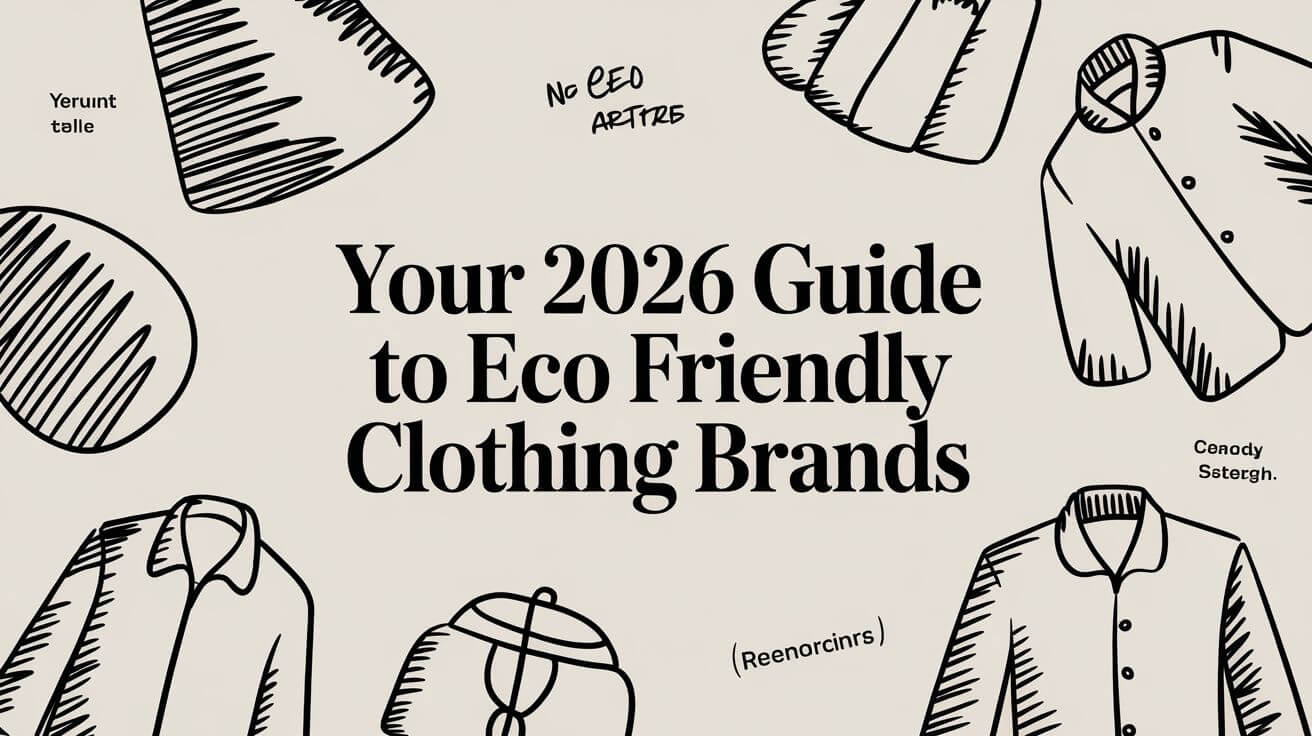 Image featuring illustrations related to Your 2026 Guide to Eco Friendly Clothing Brands.