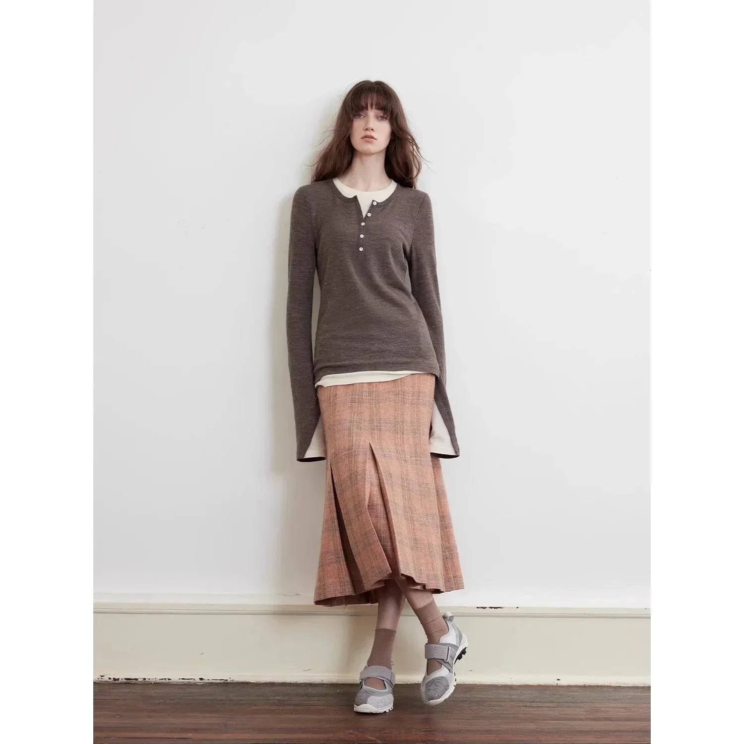 "Letter from Munich" elastic skin-friendly all-wool sweater women&