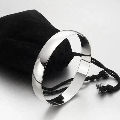 extra wide sterling silver bangle Extra Wide 925 Sterling Silver Plated Women&