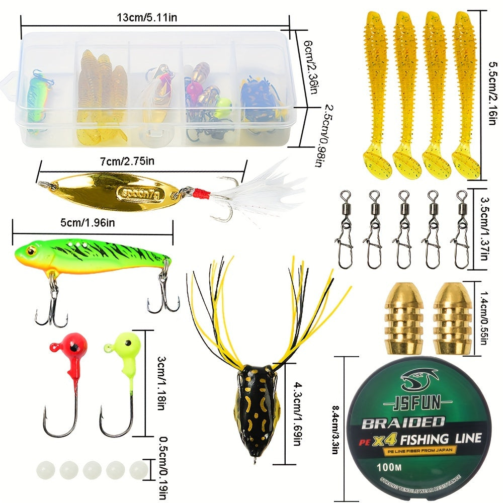 Braided Fishing Line Kit with Telescopic Rods-2