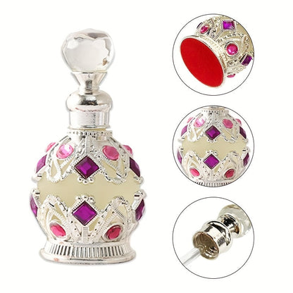 NNETM Luxury Dubai Floral Perfume Oil for Women in an elegant decorative bottle with pink and purple accents.