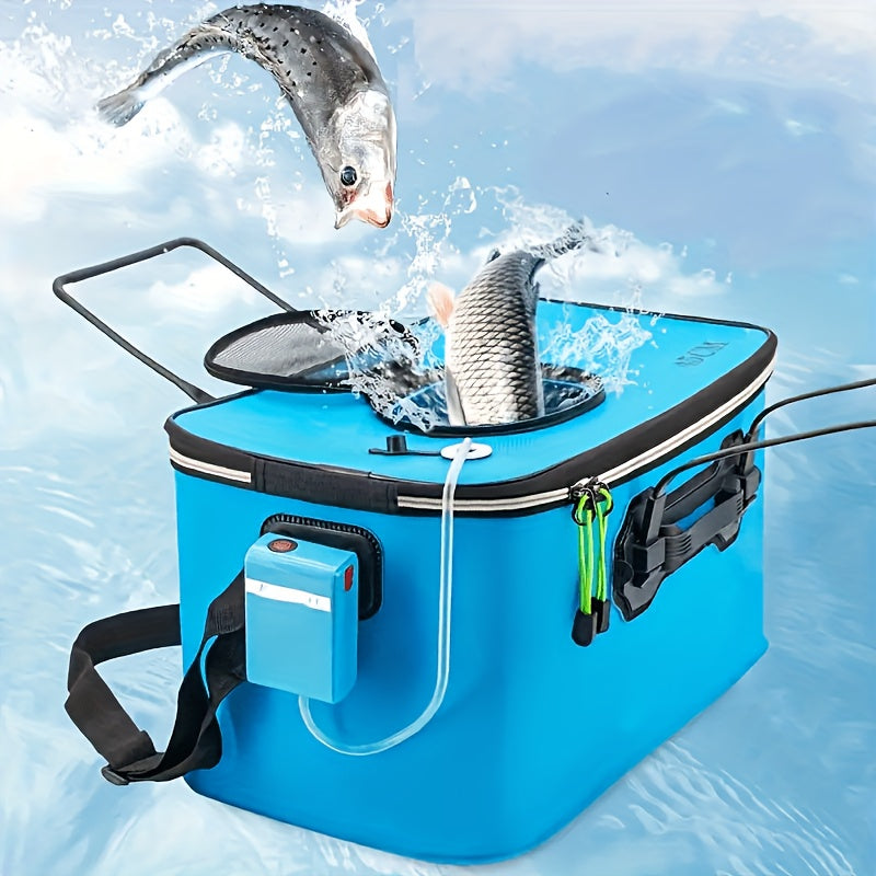 Fishing Bucket Portable Live Bait Container-1