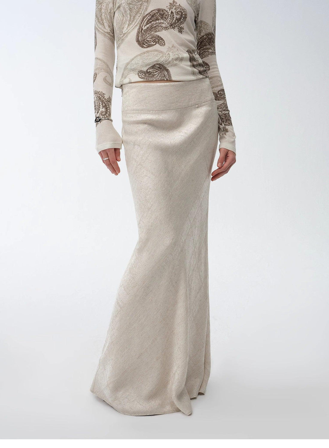 Retro bias-cut linen blended straight fishtail maxi skirt"Light and breezy" - Modz Designs