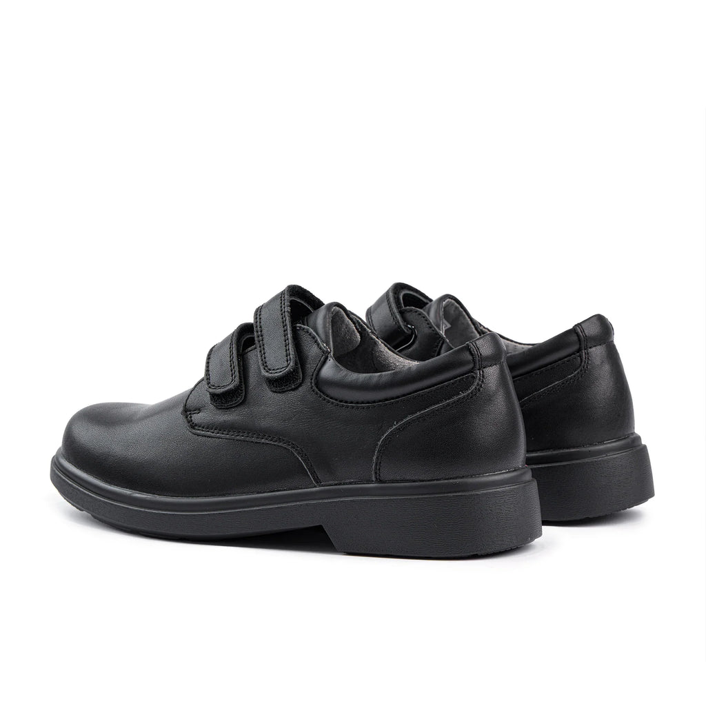 Class Junior V Strap School Shoes - Black