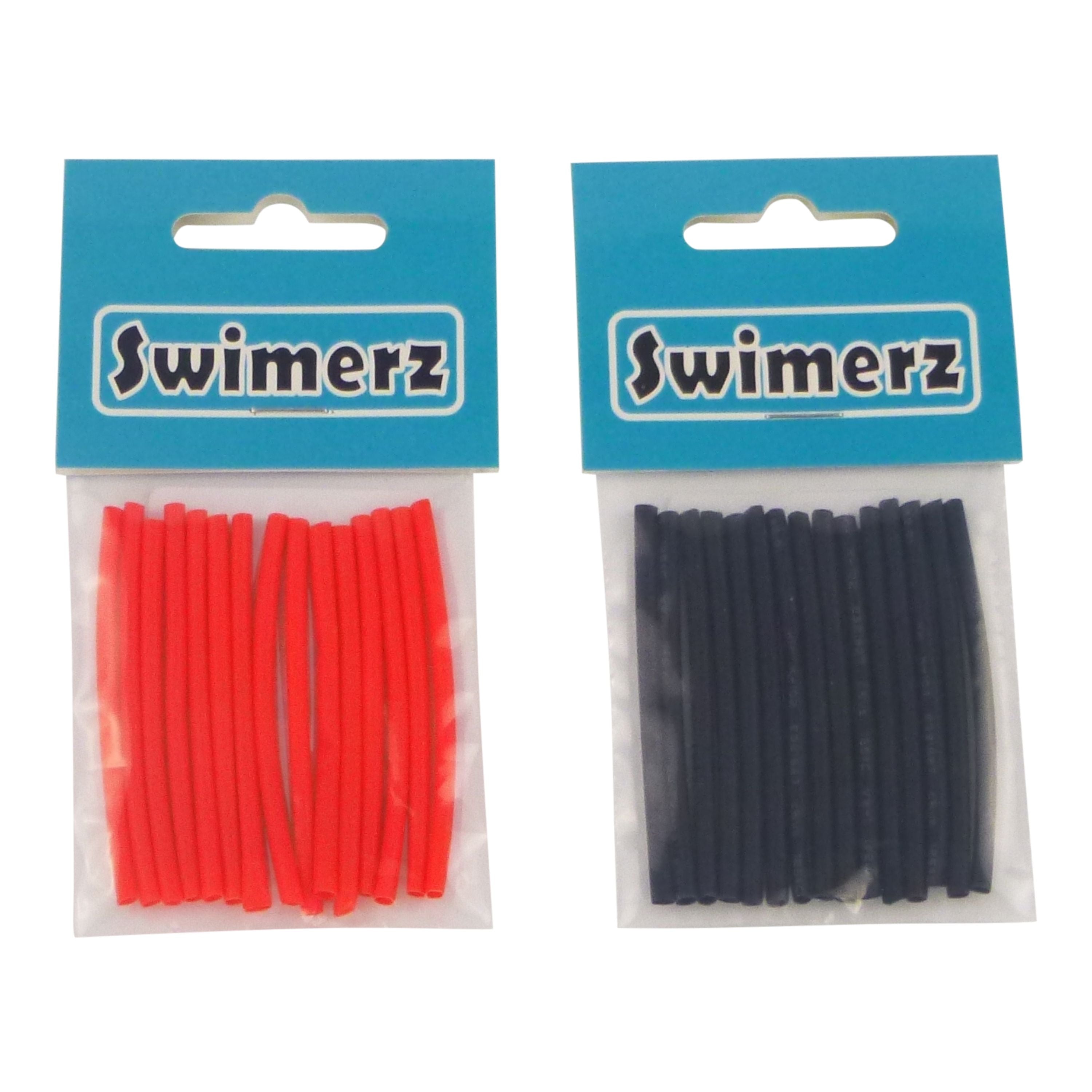 Swimerz Assist Hook Sleeves, 2mm Shrink Tube, Black & Red, 50mmL. Qty 60.-0