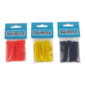 Swimerz Assist Hook Sleeves, 3mm Shrink Tube, Black, Yellow & Red, 50mmL. Qty 45.-0