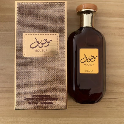 Arabian Musk Perfume Long-Lasting Woody Fragrance in elegant packaging with luxurious bottle.