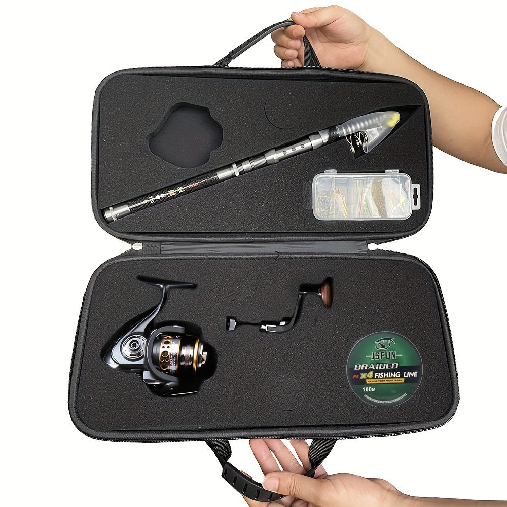 Braided Fishing Line Kit with Telescopic Rods-1