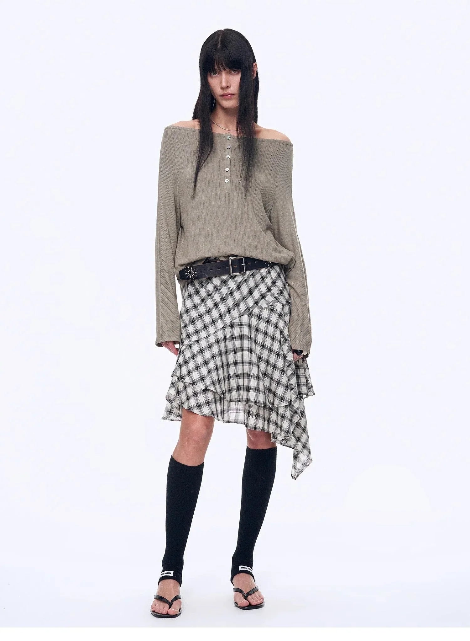 "Fashion Law" Casual One-shoulder Raglan Sleeve T-shirt Top - Modz Designs