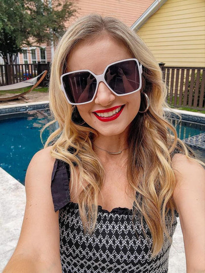 LADYBOSS SUNGLASSES - GLAMOURS (White) - Modz Designs