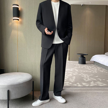 Casual Mens Suit Set Youthful Korean Style