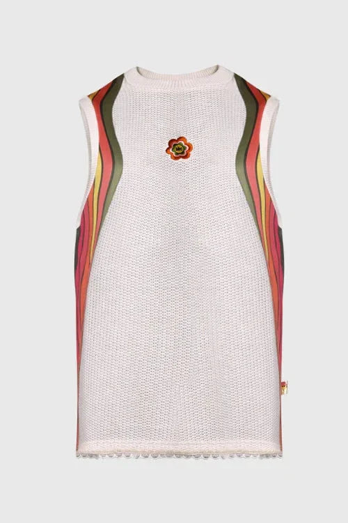 7eventies Crochet Knit Sleeveless Vest - Modz Designs