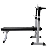NNEVL Workout Bench with Weight Rack Barbell and Dumbbell Set 60.5kg