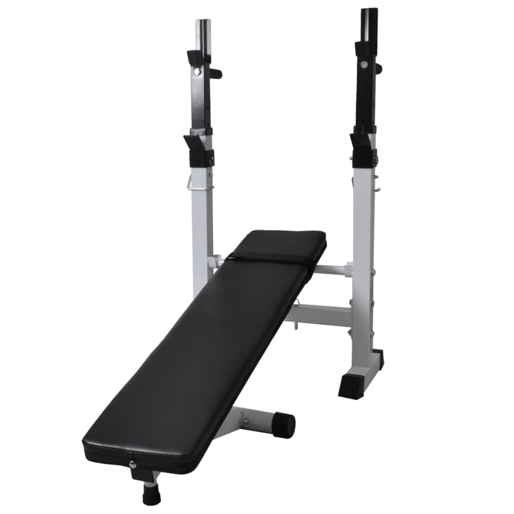 NNEVL Workout Bench with Weight Rack Barbell and Dumbbell Set 60.5kg