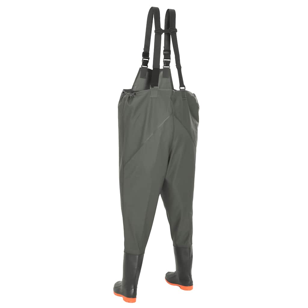 NNEVL Wading Pants with Boots Green Size 39-2