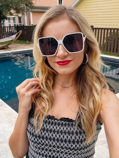 LADYBOSS SUNGLASSES - GLAMOURS (White) - Modz Designs