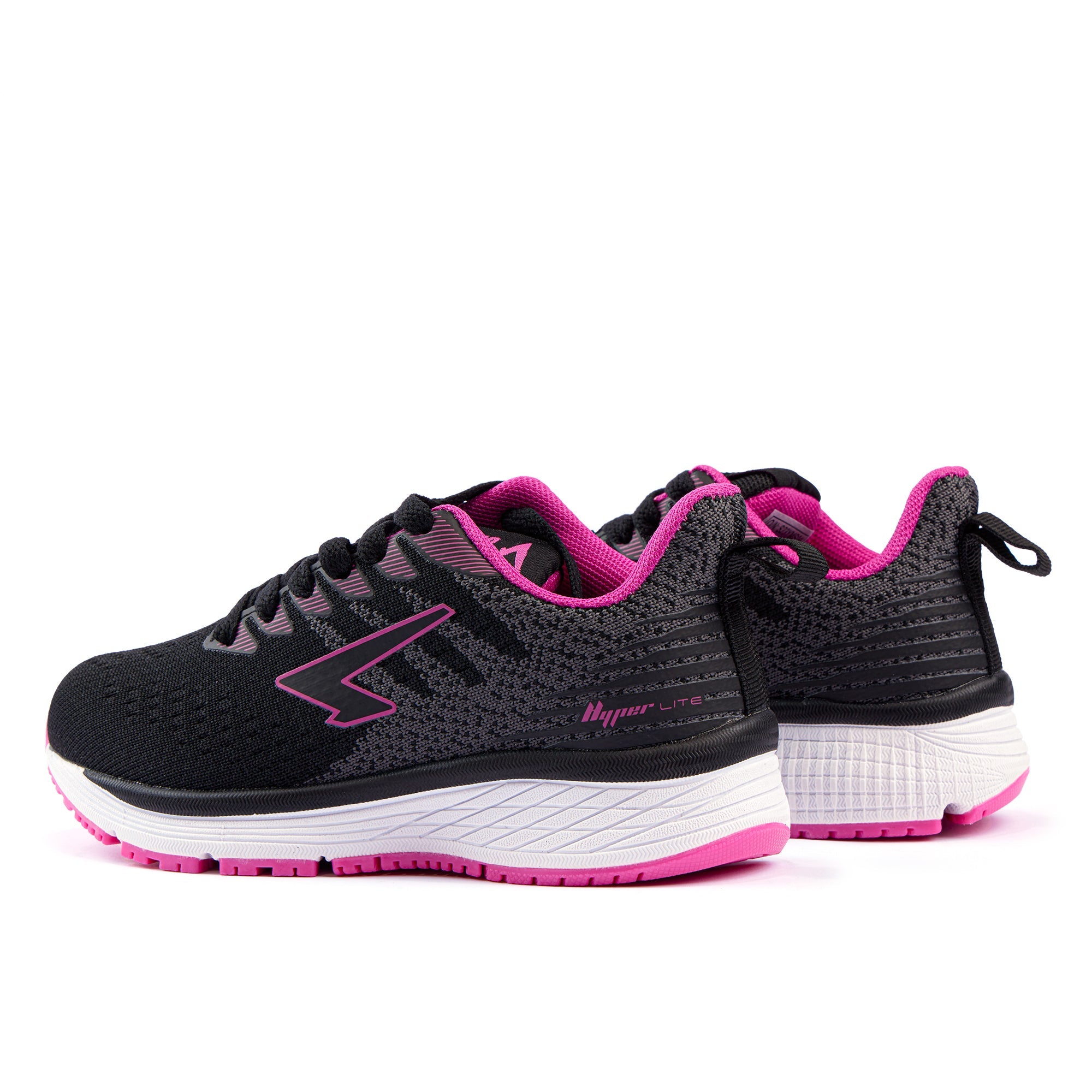 Acute Girls Lace Up Runner Black/Fuchsia