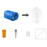 NNEDSZ 4m x 1m Inflatable Air Track Mat 20cm Thick Gymnastic Tumbling Blue And White