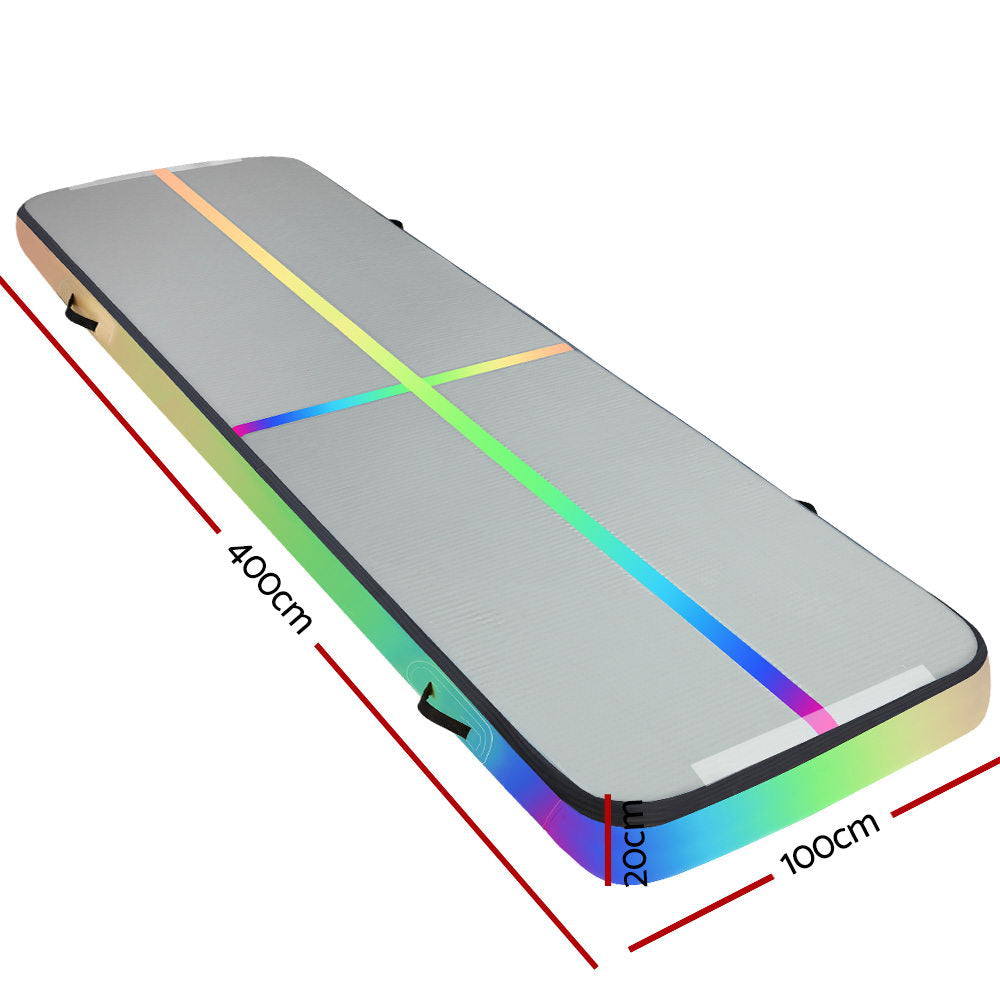 NNEDSZ 4X1X0.2M Air Track Inflatable Tumbling Mat Gymnastics Yoga Mat