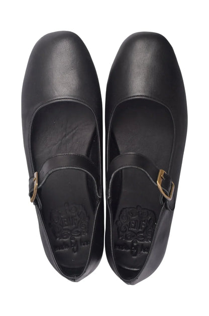 Belle Rose Round Toe Leather Flats - Modz Designs