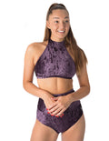 Velvet halter top sports bra - Lisette