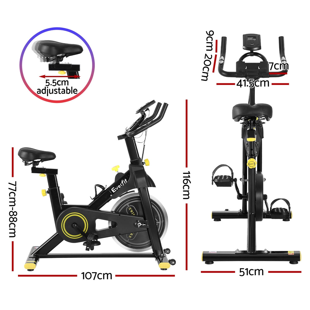 NNEDSZ Spin Bike Exercise Bike Cardio Gym Bluetooth APP Connectable