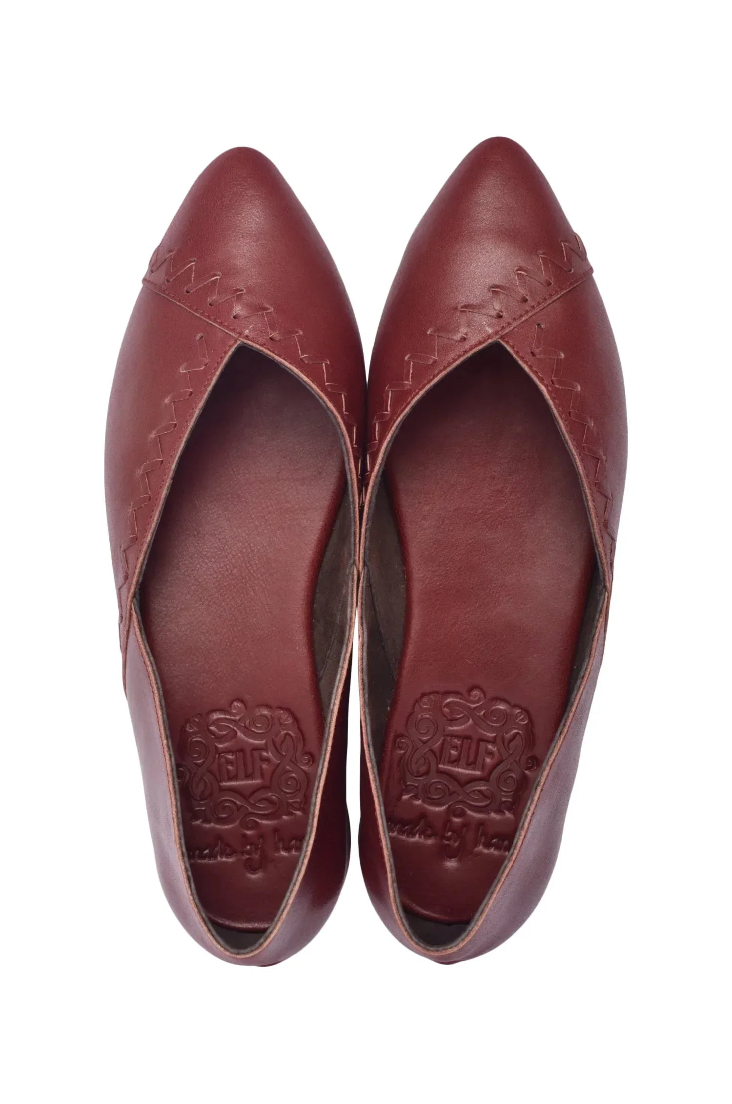 Elle Pointy Toe Leather Ballet Flats - Modz Designs