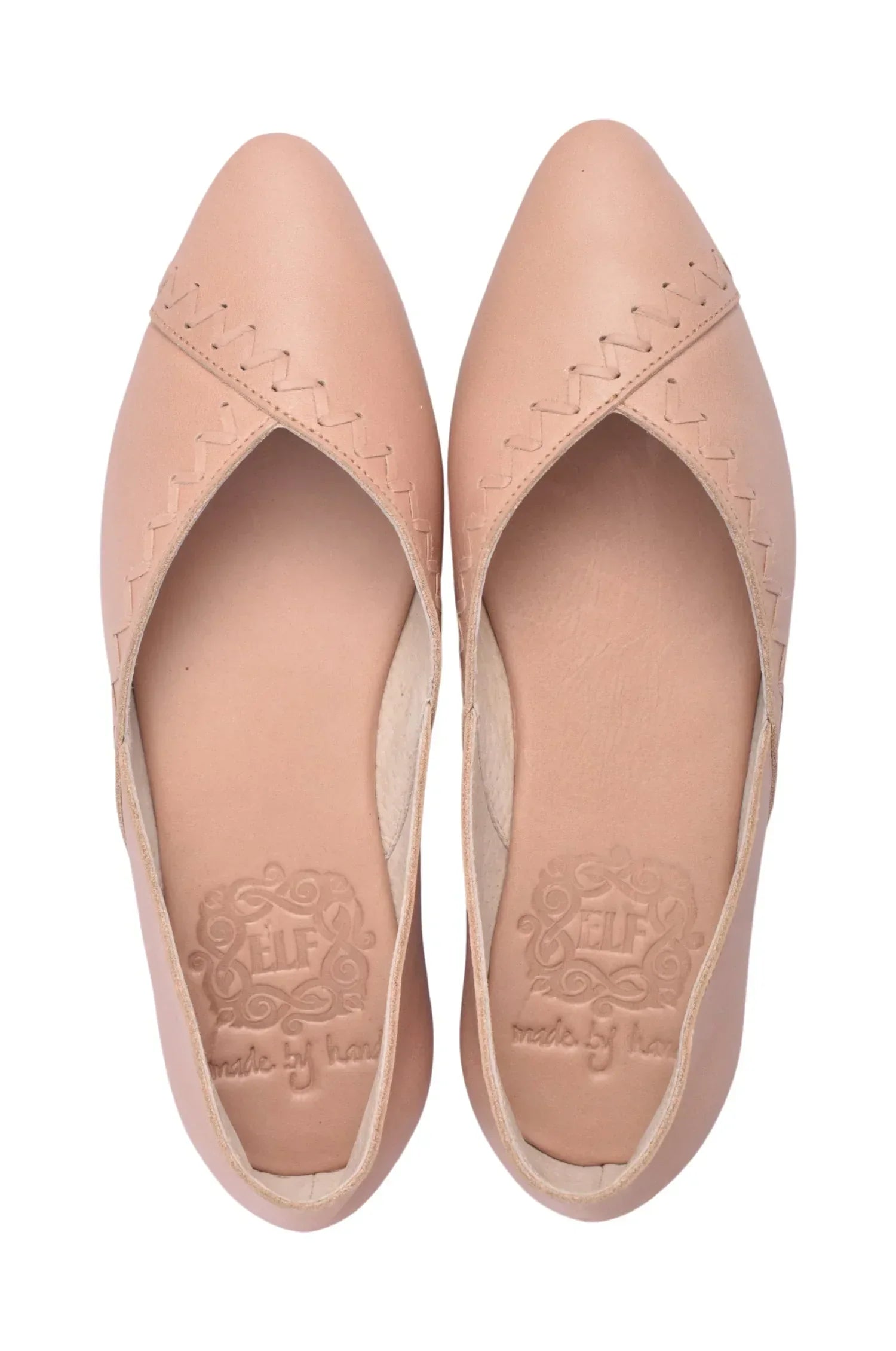Elle Pointy Toe Leather Ballet Flats - Modz Designs