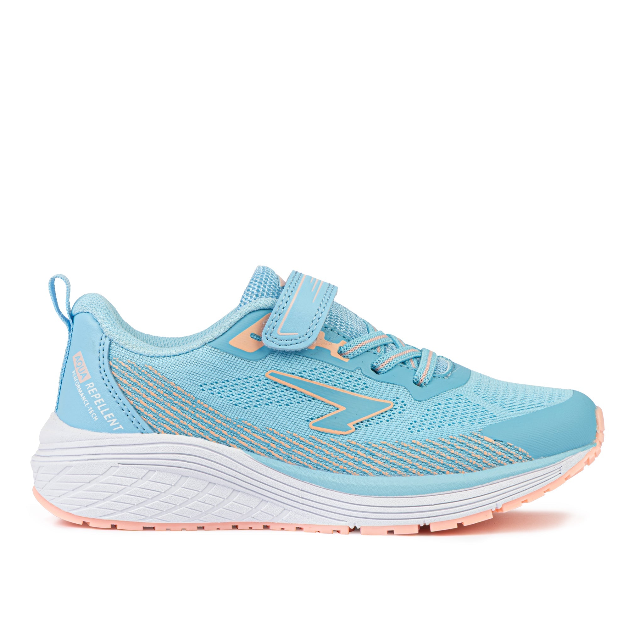 Inta Girls Runners - Light Blue/Pastel Peach V Strap