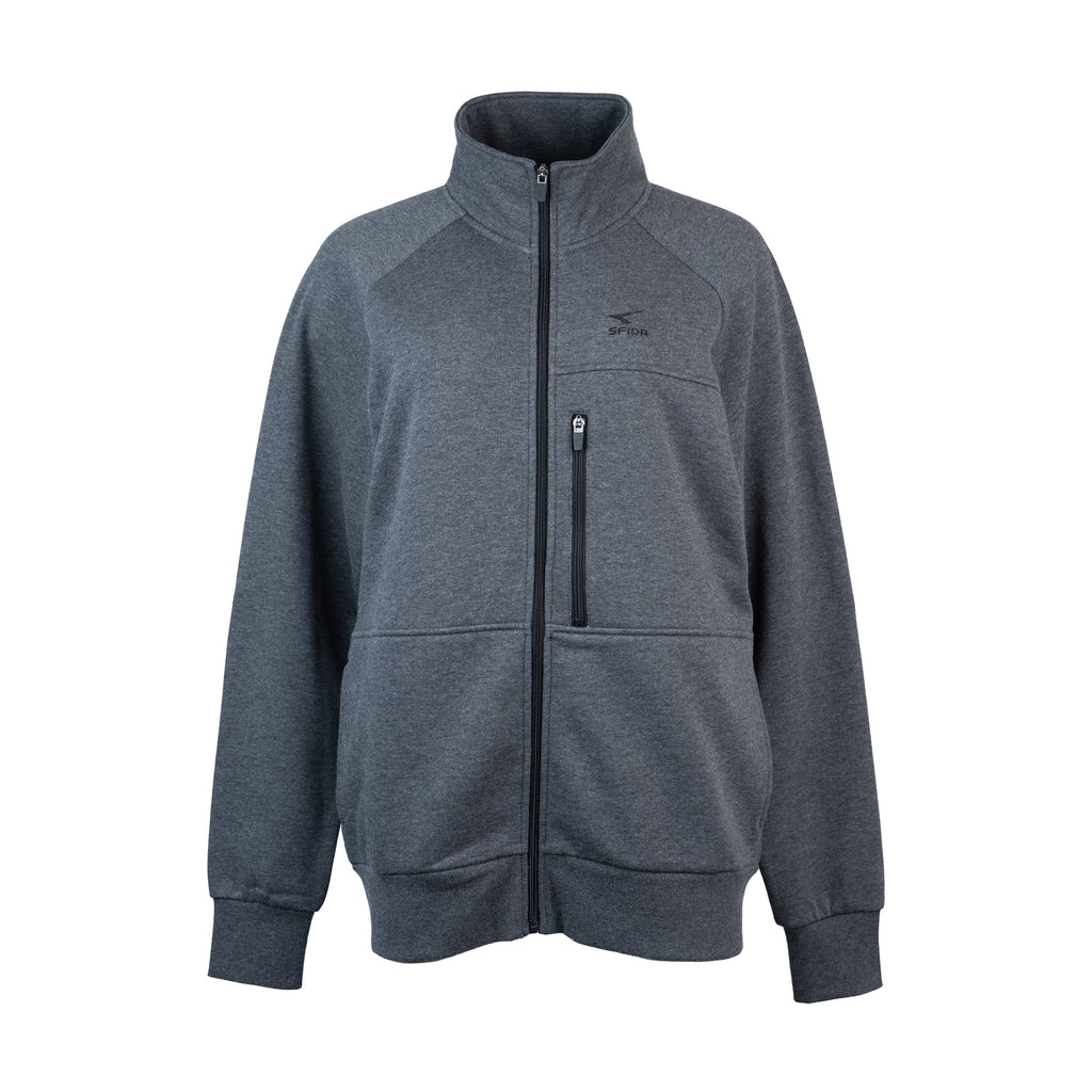 Jensen Fleece Collar Jacket Charcoal Marle