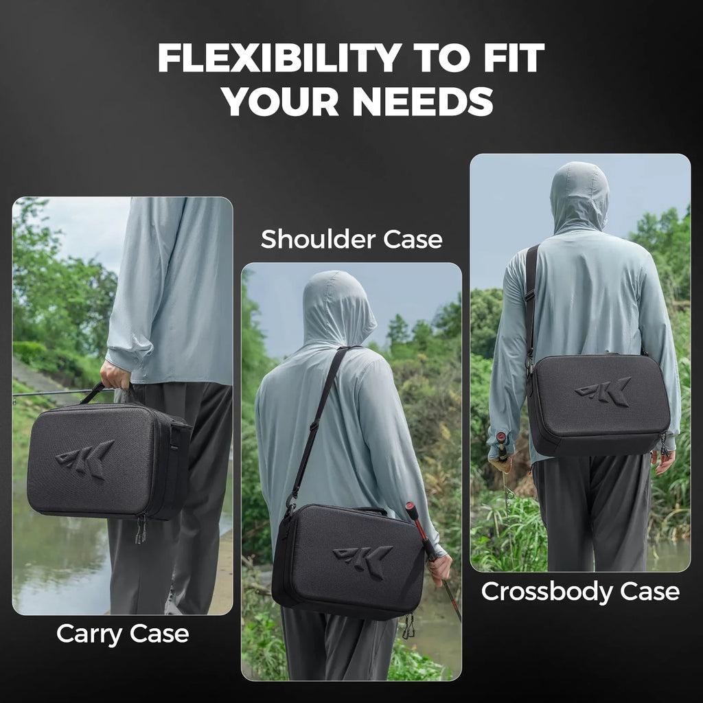 Fishing Tackle Reel Case with Shockproof Dividers-4