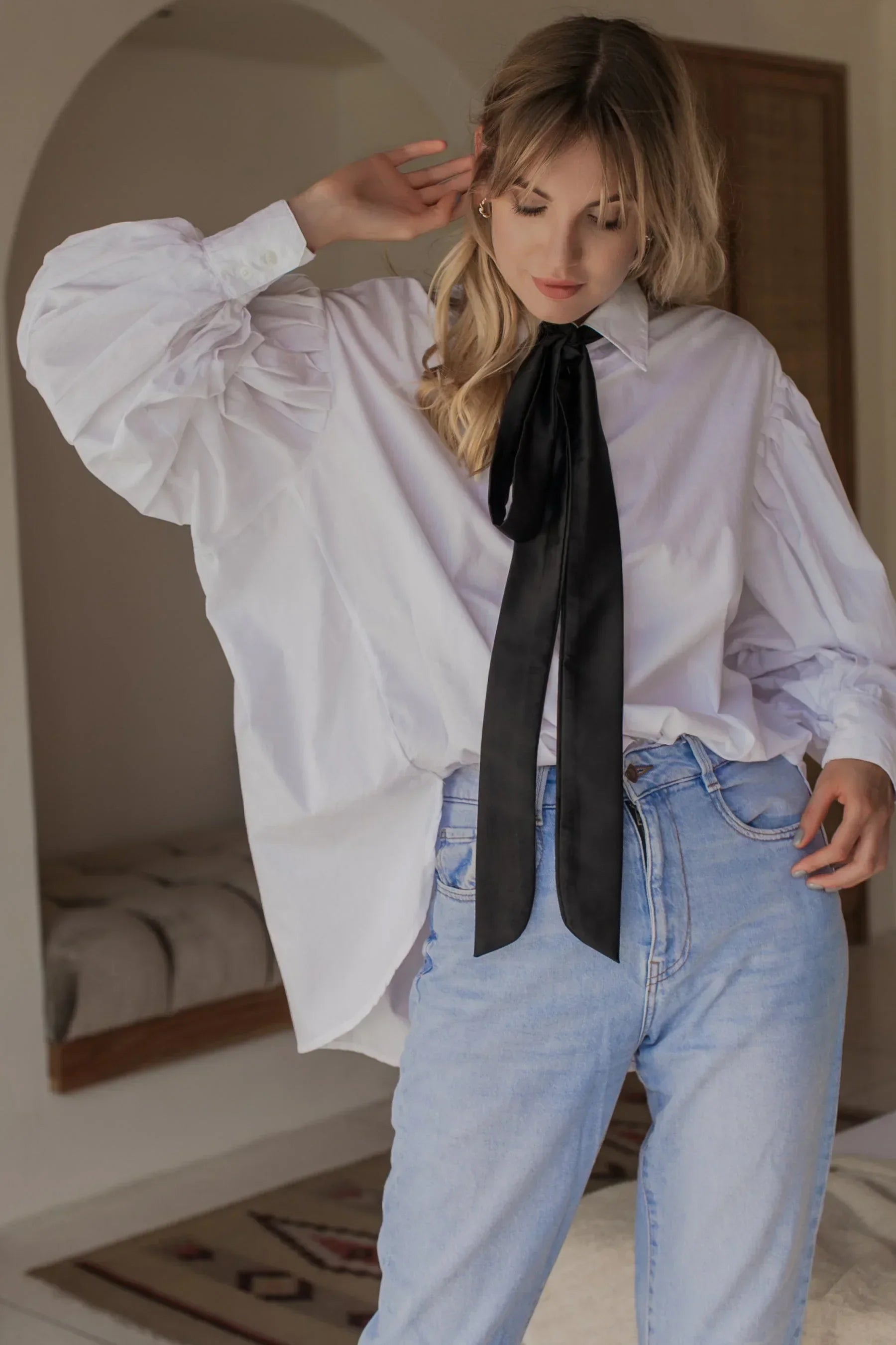 Merci Balloon Sleeve Oversized Shirt - Modz Designs