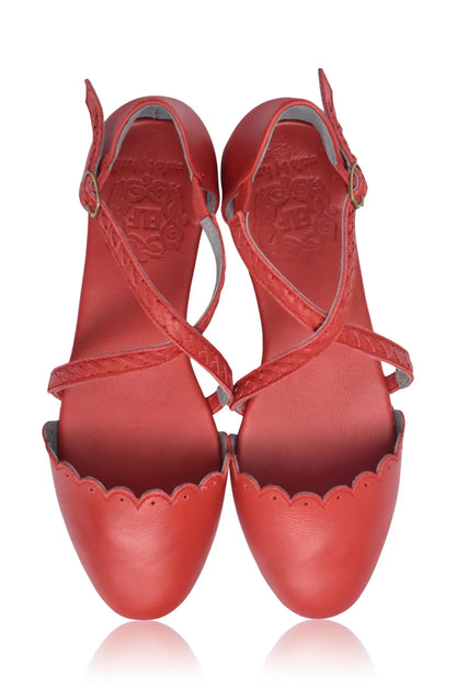 Montana Criss Cross Leather Flats - Modz Designs